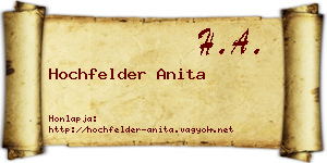 Hochfelder Anita névjegykártya